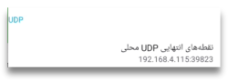 نقطه پایانی UDP محلی