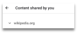 Content shared by you