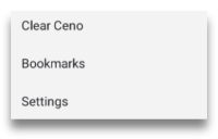 Homepage menu