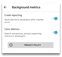 Metrics toggle