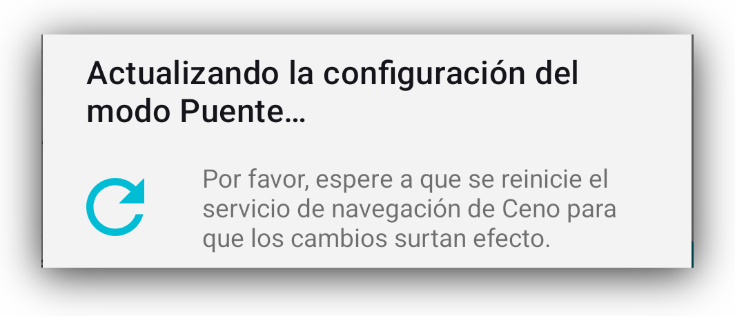 Bridge mode is starting