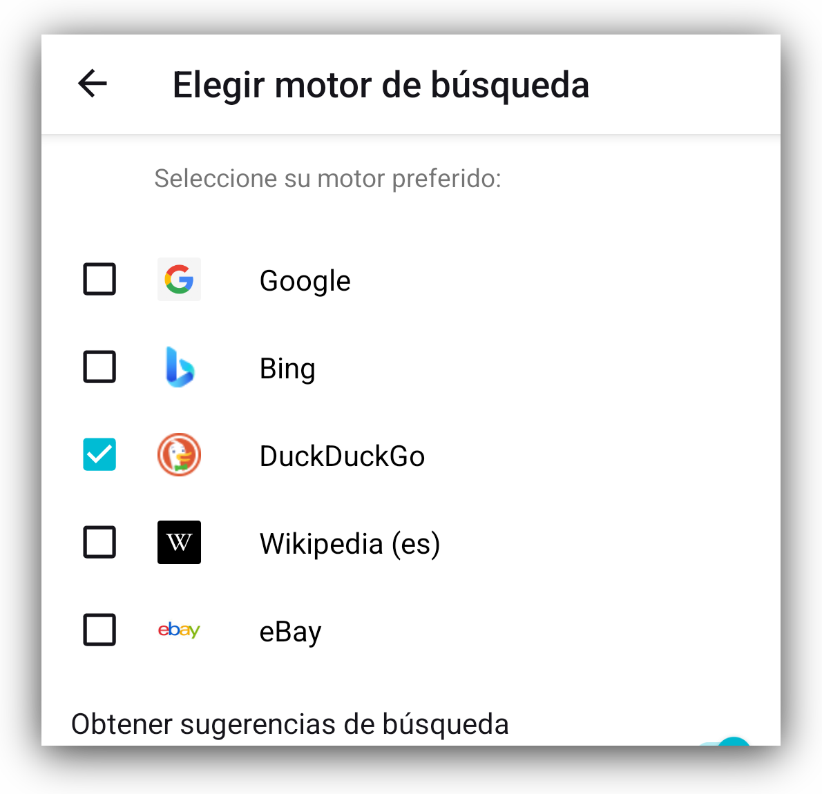 Default search engine