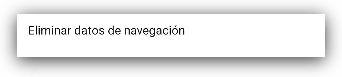 Delete browsing data setting
