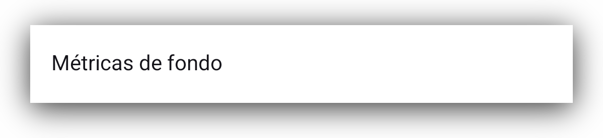 Background metrics