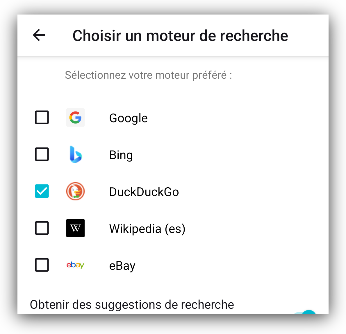 Default search engine