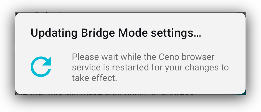 Bridge mode is starting