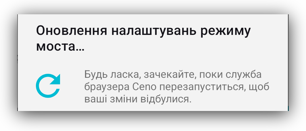 Bridge mode is starting